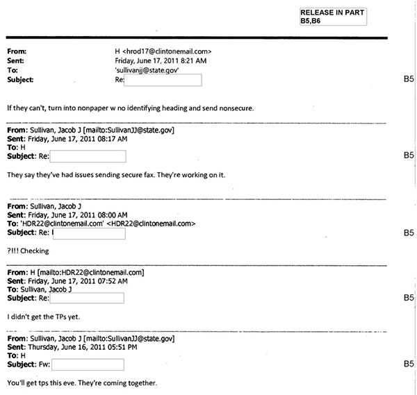 email stream proving Hillary is a liar